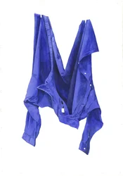 Felle Blauwe Overhemd